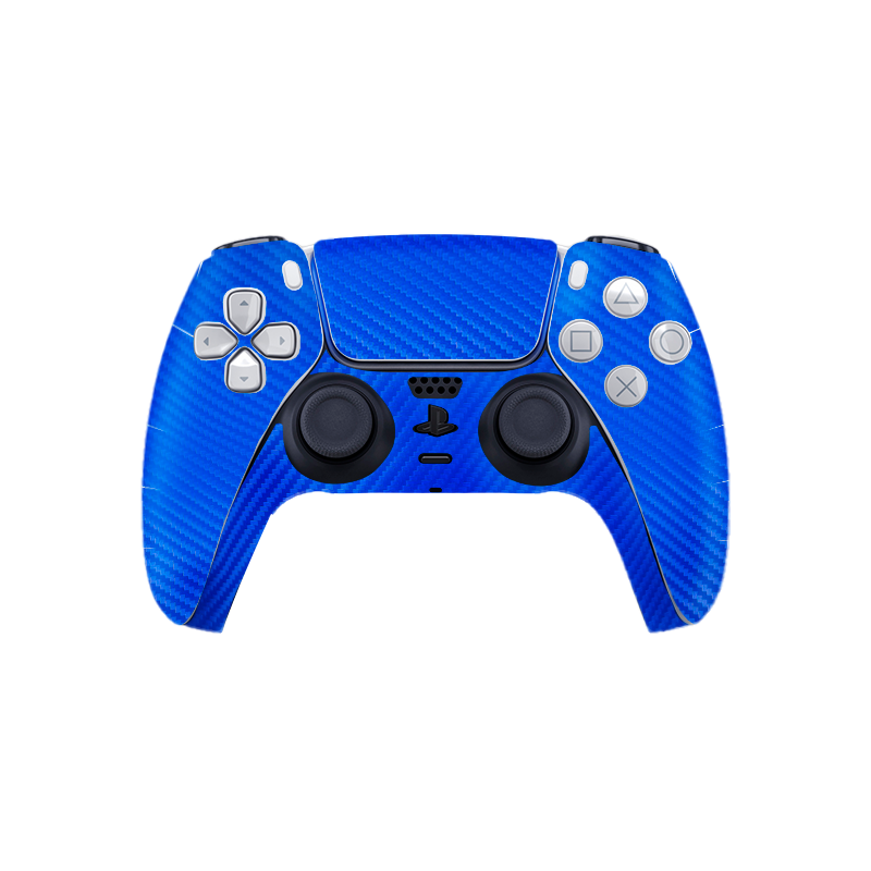 Fibra Carbono Celeste Skin Playstation 5 DualSense Full