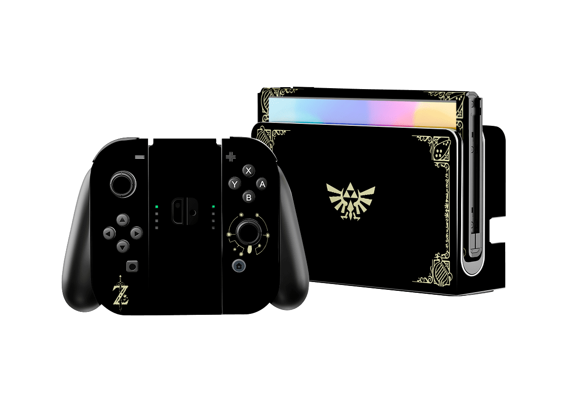 Zelda Hyrule Warriors Black Nintendo Switch Oled (2021) Skin