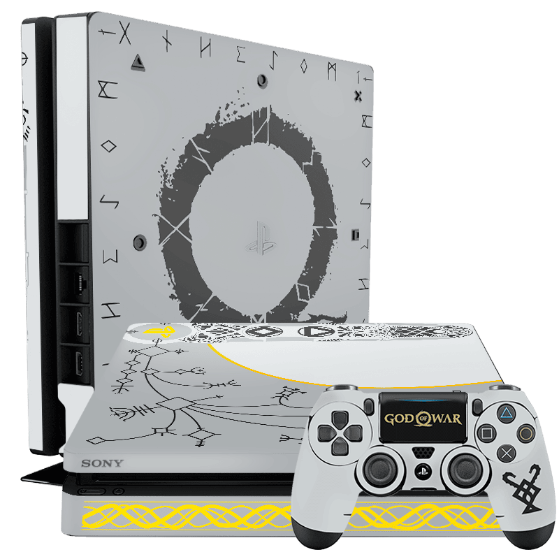 God of War Skin Playstation 4 Slim Edition