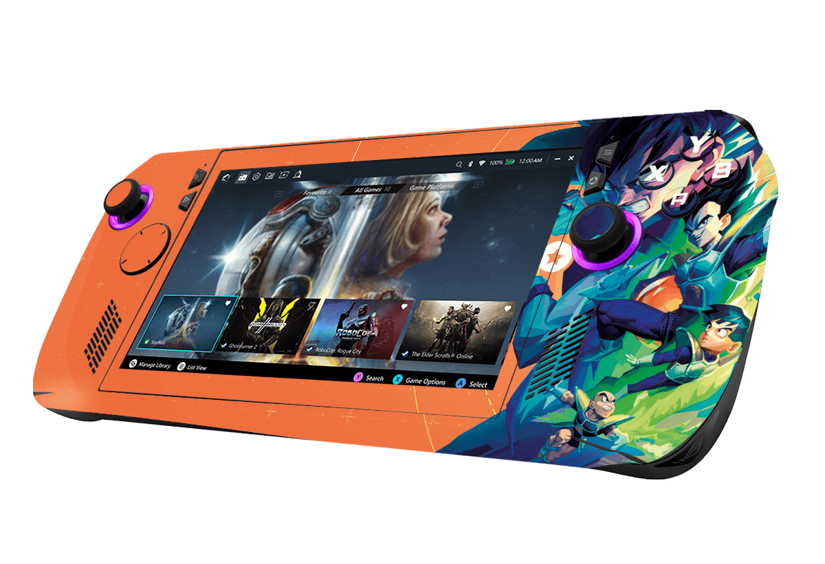 Dragon Ball Z Asus Rog Ally X Handheld Gaming Computer Skin