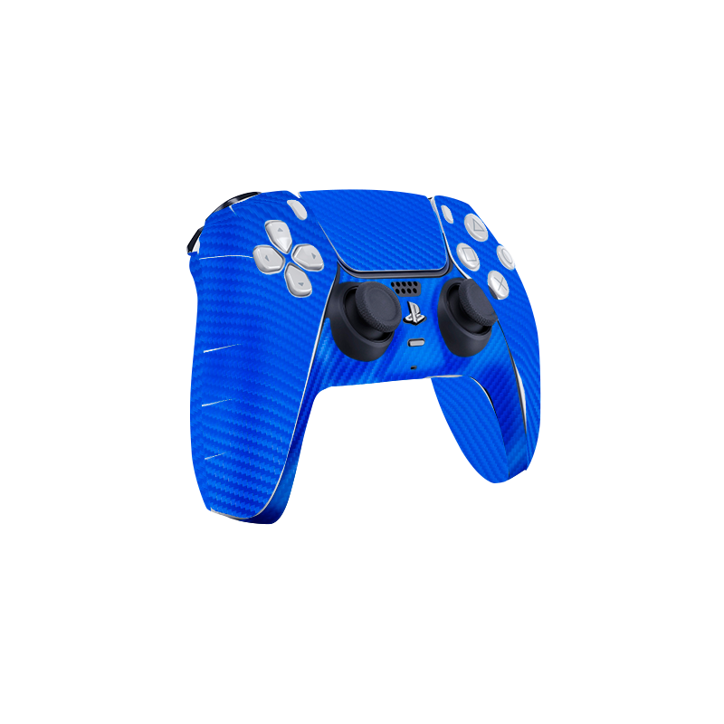 Fibra Carbono Celeste Skin Playstation 5 DualSense Full Xonebrand