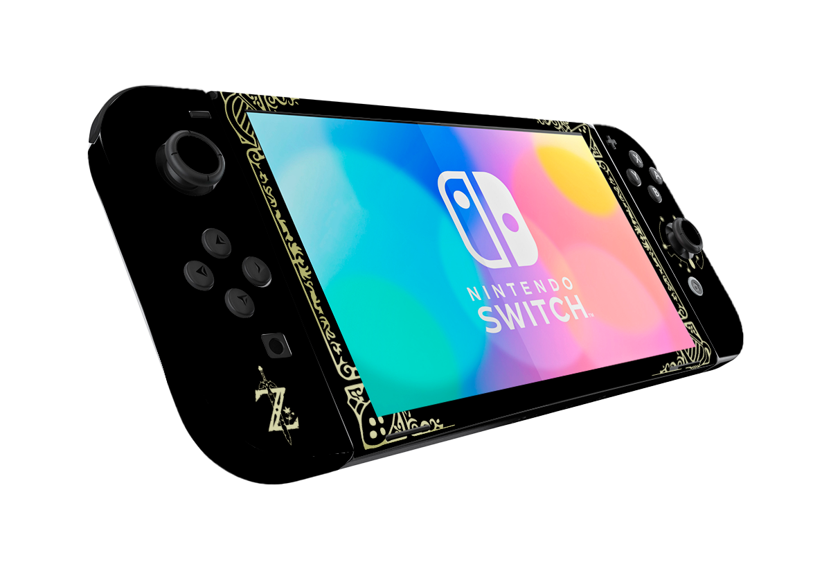 Zelda Hyrule Warriors Black Nintendo Switch Oled (2021) Skin