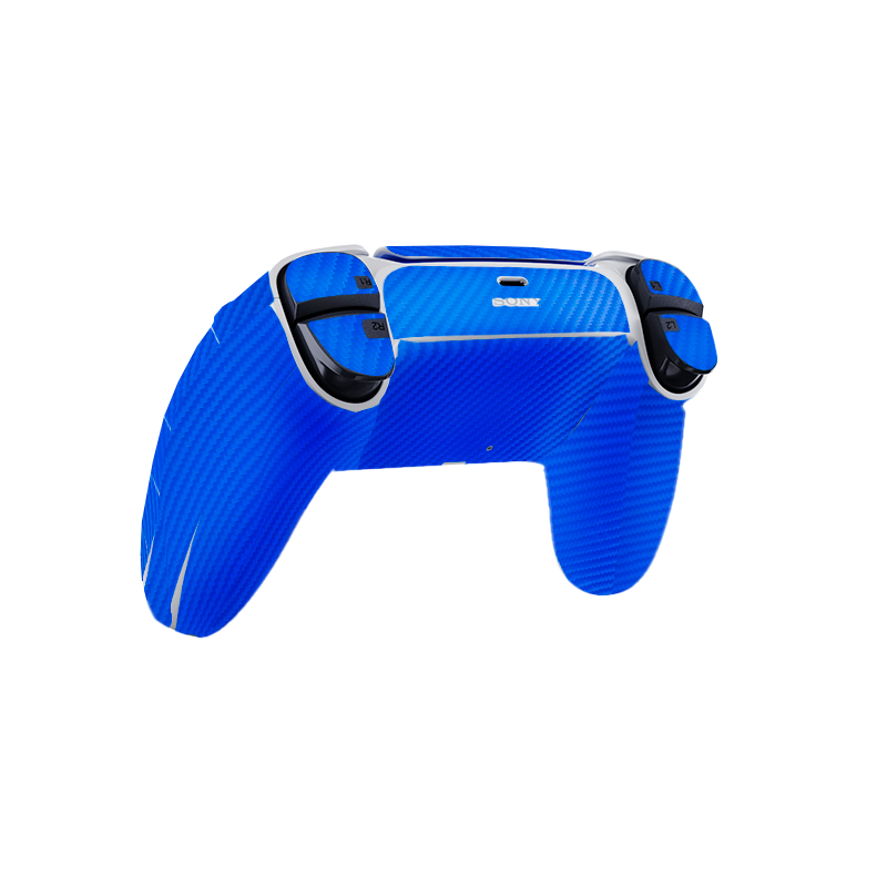Fibra Carbono Celeste Skin Playstation 5 DualSense Full Xonebrand