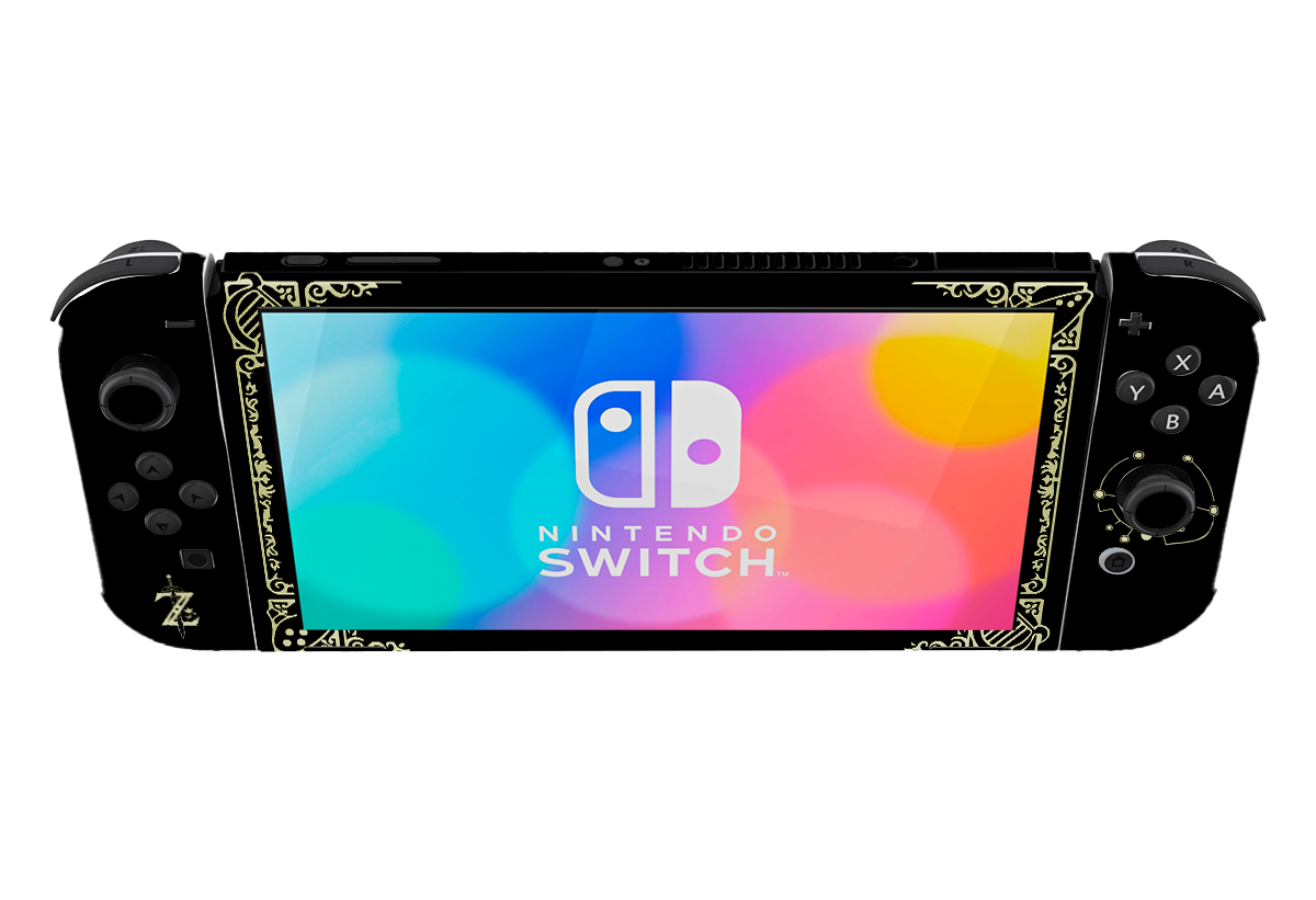 Zelda Hyrule Warriors Black Nintendo Switch Oled (2021) Skin