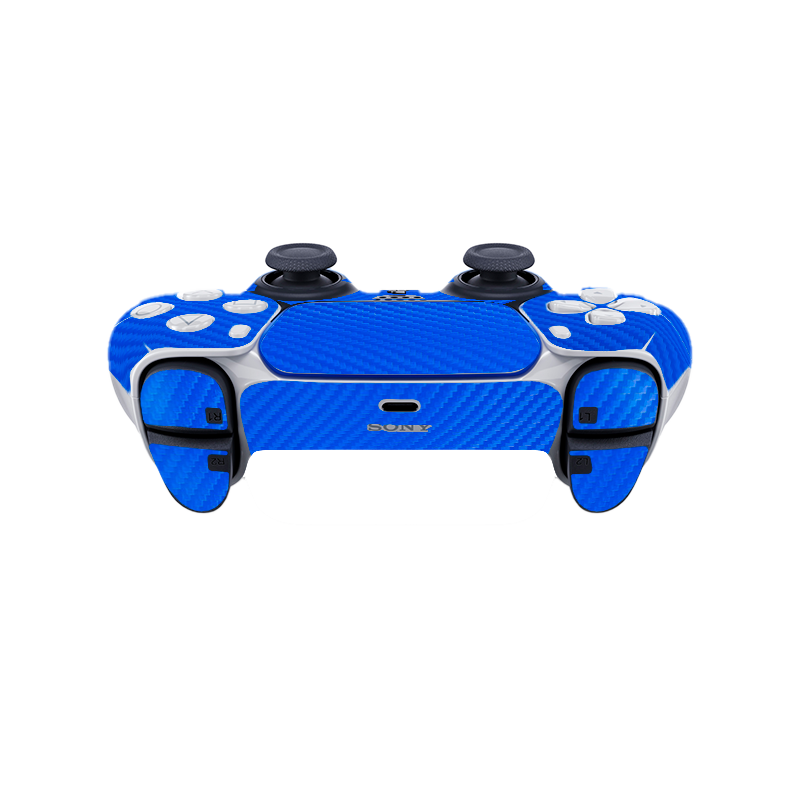 Fibra Carbono Celeste Skin Playstation 5 DualSense Full