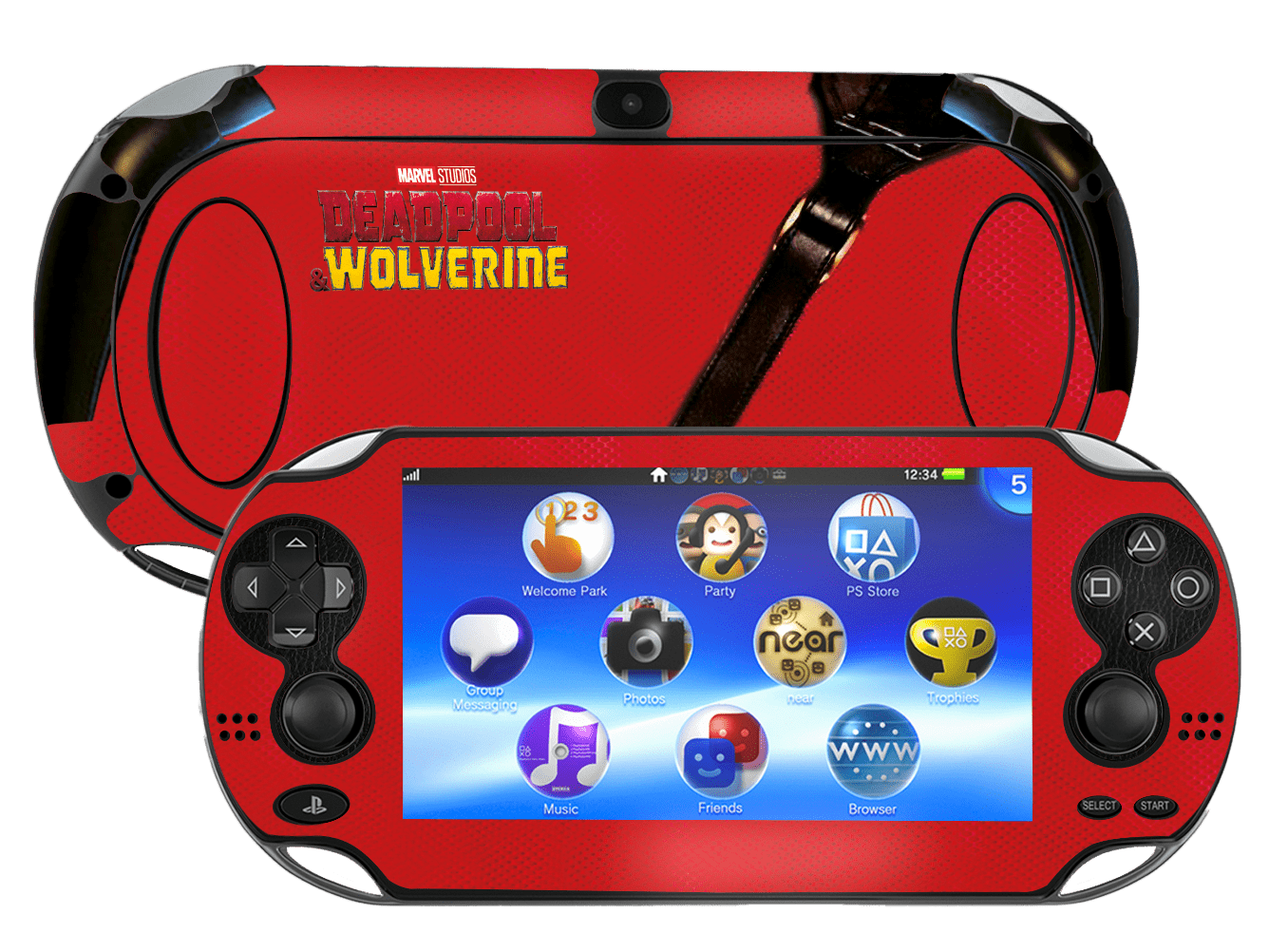 Deadpool vs Wolverine Skin Playstation Portable PSVita Fat Xonebrand