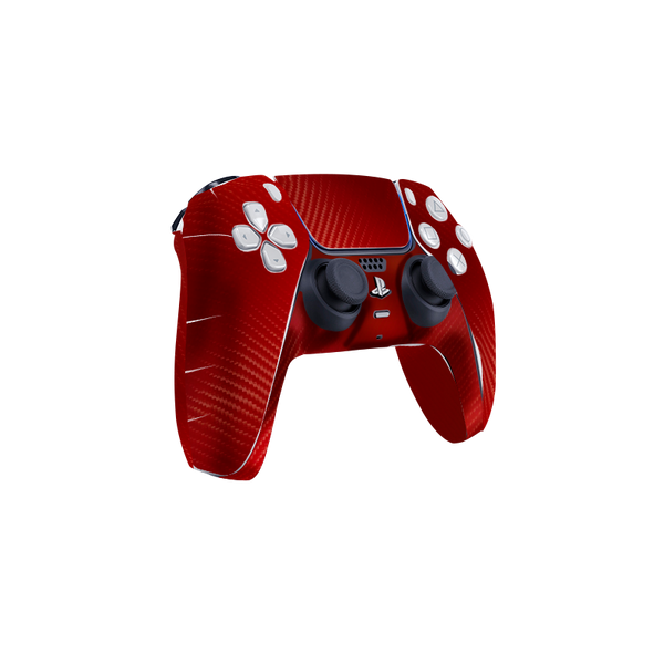 Fibra Carbono Rojo Skin Playstation 5 DualSense Full