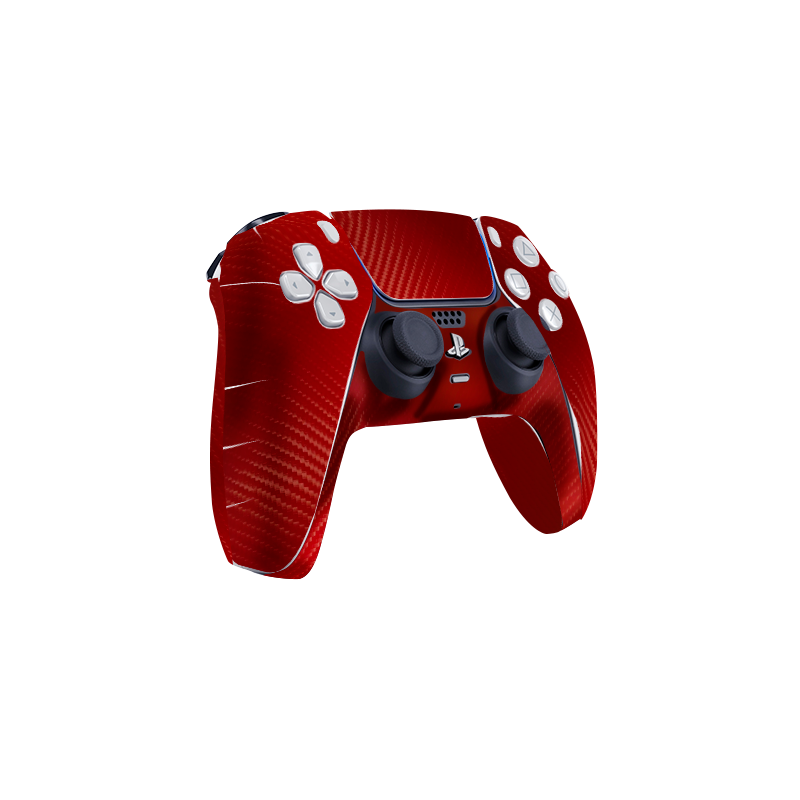 Fibra Carbono Rojo Skin Playstation 5 DualSense Full Xonebrand