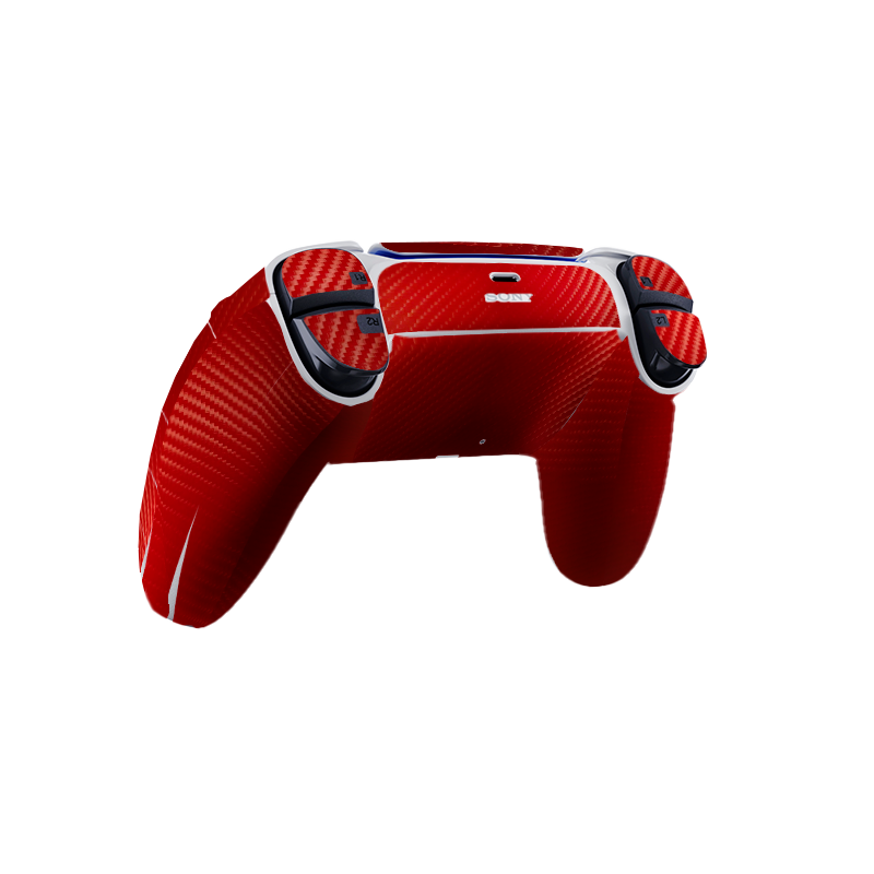Fibra Carbono Rojo Skin Playstation 5 DualSense Full