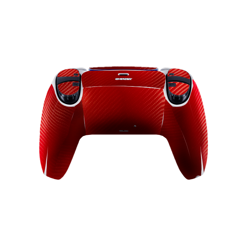 Fibra Carbono Rojo Skin Playstation 5 DualSense Full Xonebrand