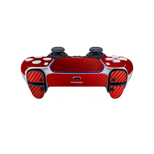 Fibra Carbono Rojo Skin Playstation 5 DualSense Full