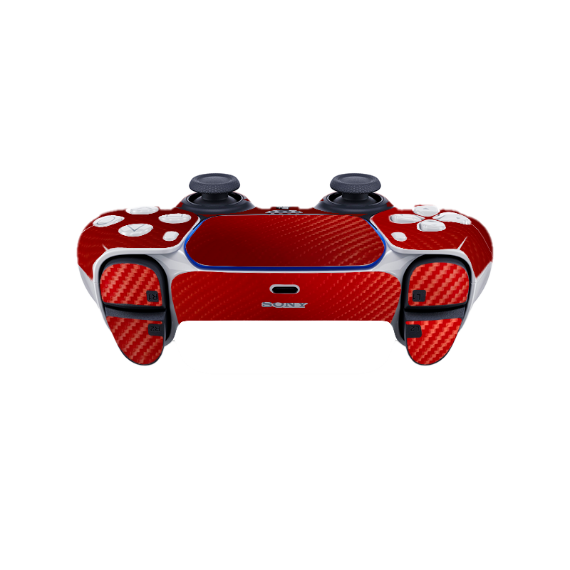 Fibra Carbono Rojo Skin Playstation 5 DualSense Full