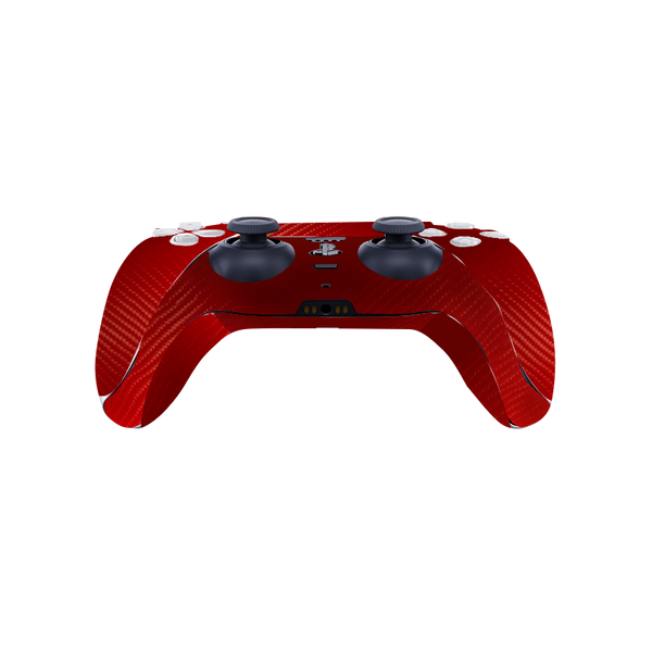 Fibra Carbono Rojo Skin Playstation 5 DualSense Full