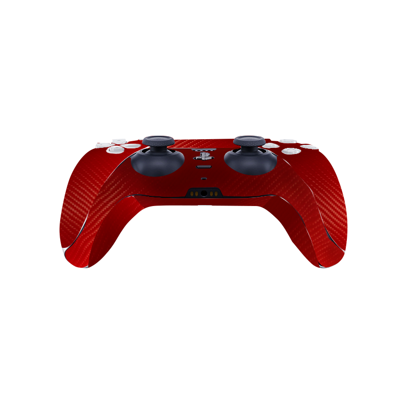 Fibra Carbono Rojo Skin Playstation 5 DualSense Full