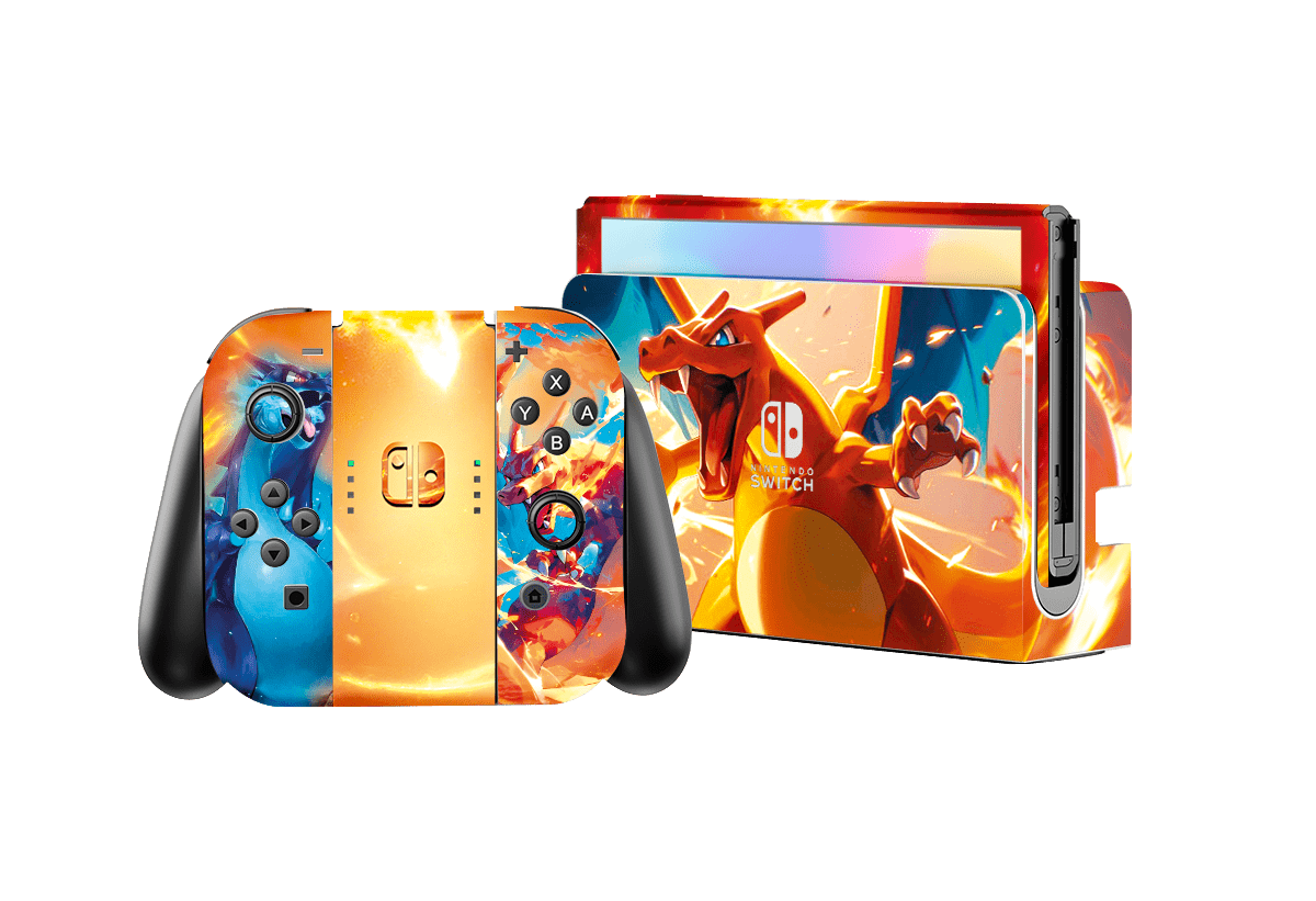 Pokemon Charizard Skin Nintendo Switch OLED (2021) Xonebrand