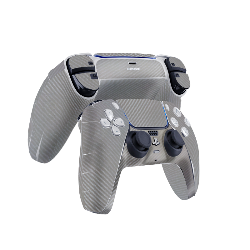 Fibra Carbono Gris Skin Playstation 5 DualSense Full