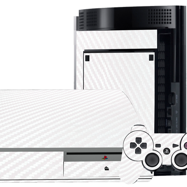 Fibra Carbono Blanco Skin Playstation 3 Fat