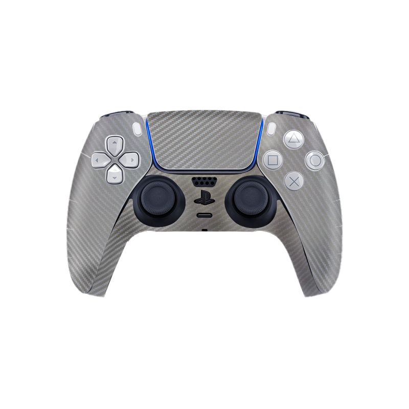 Fibra Carbono Gris Skin Playstation 5 DualSense Full