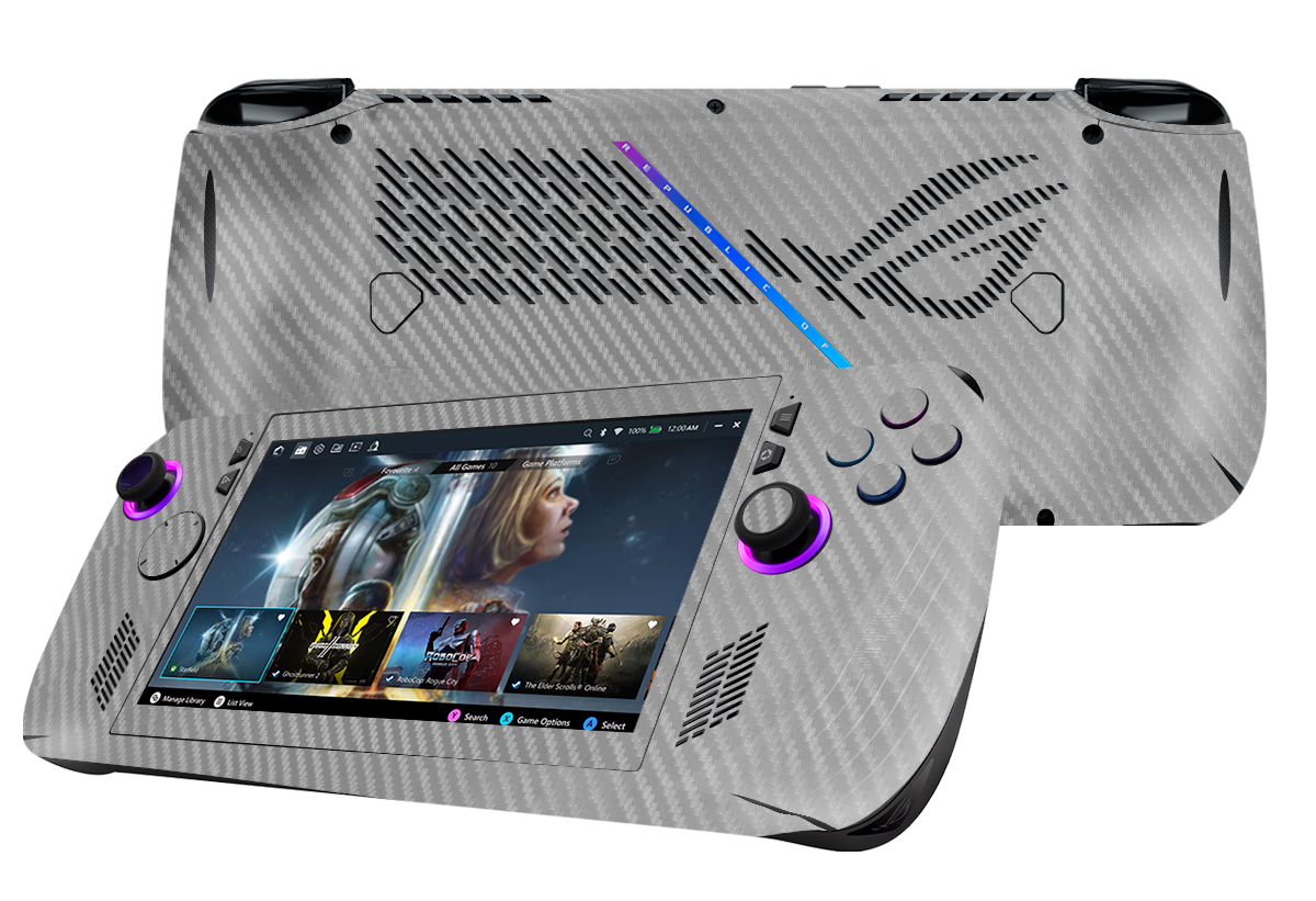 Skin para ASUS Rog Ally X edición Fibra carbono gris – Xonebrand