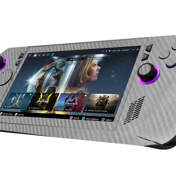 Skin para ASUS Rog Ally X edición Fibra carbono gris – Xonebrand