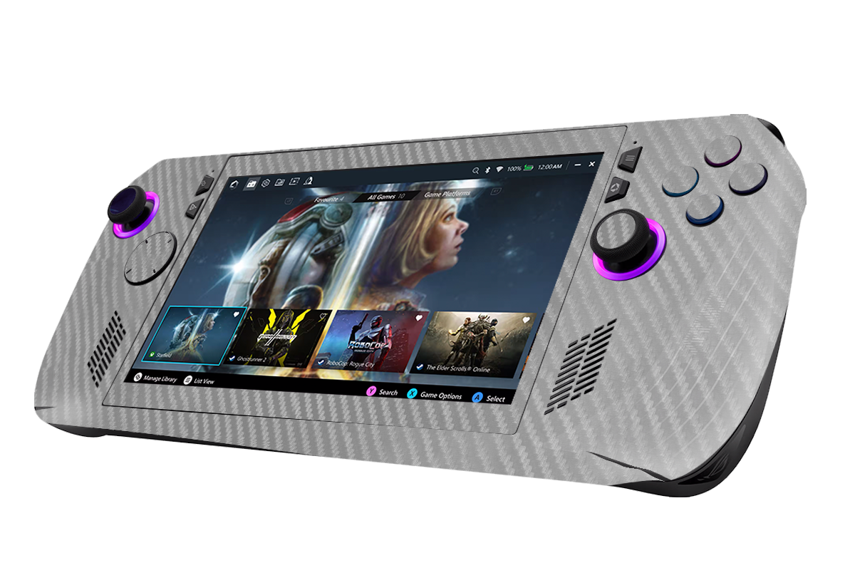 Skin para ASUS Rog Ally X edición Fibra carbono gris – Xonebrand