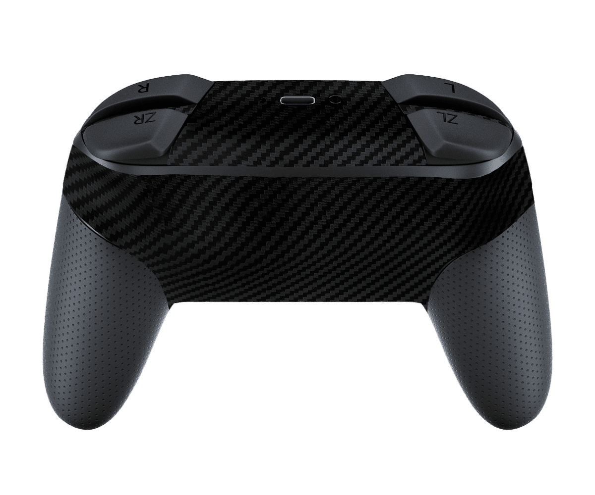Fibra Carbono Negro Skin Nintendo Switch Pro Controller Xonebrand