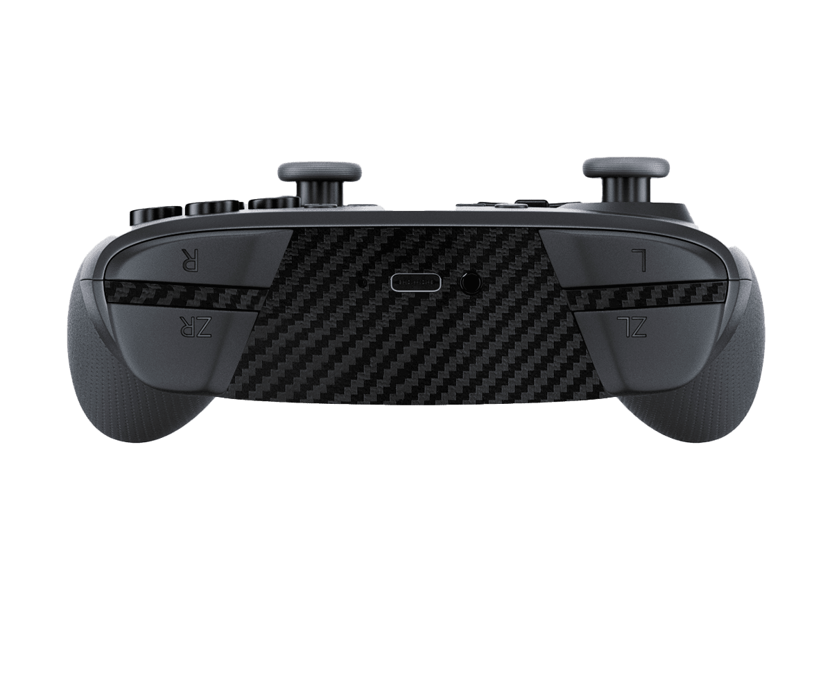 Fibra Carbono Negro Skin Nintendo Switch Pro Controller Xonebrand