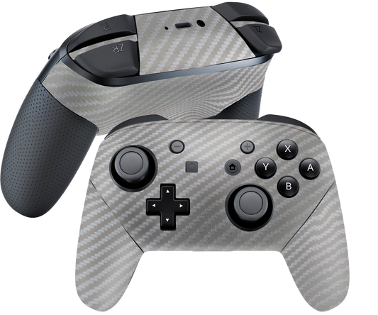 Fibra Carbono Gris Skin Nintendo Switch Pro Controller