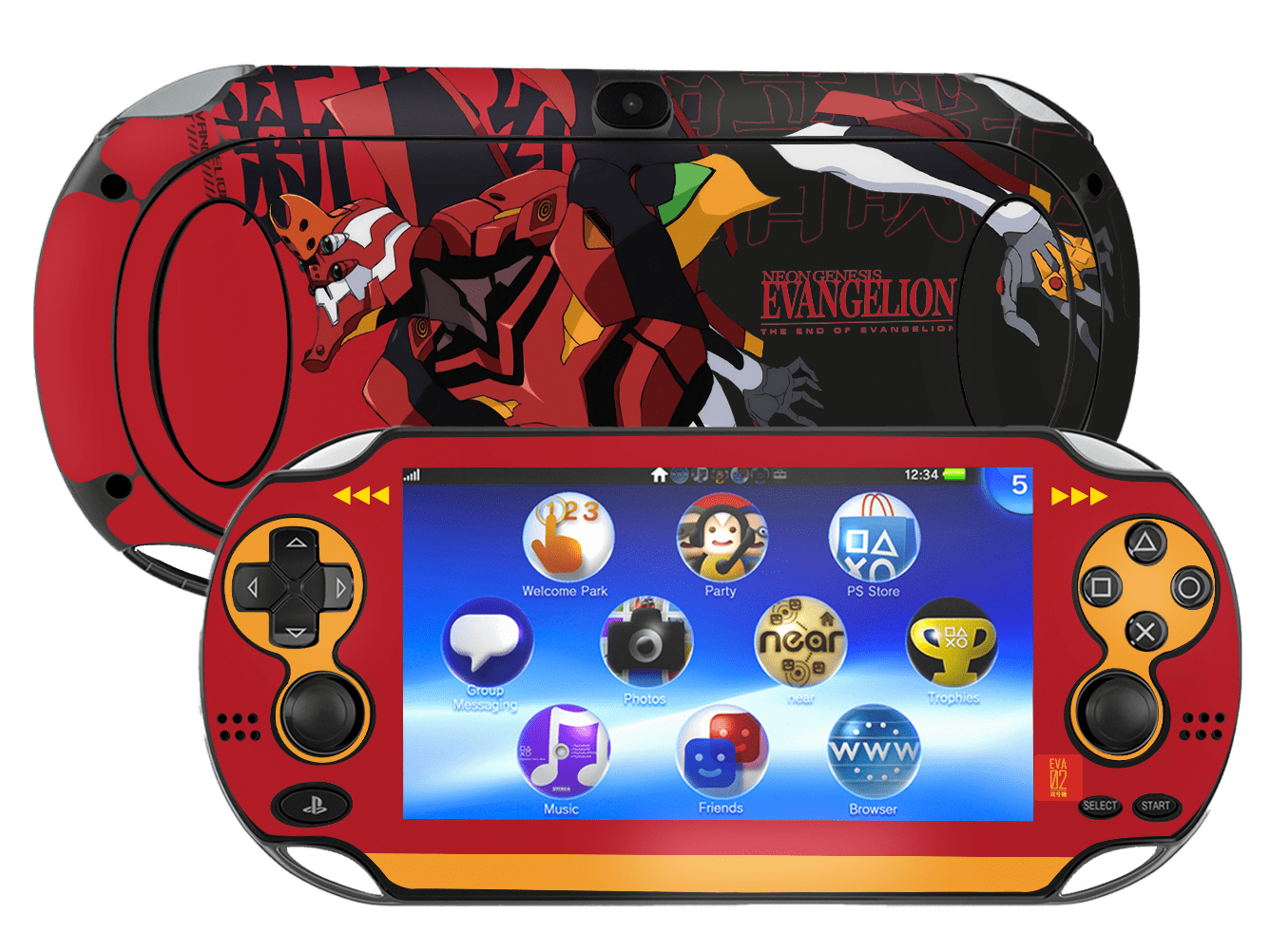 Evangelion eva 02 Skin Playstation Portable PSVita Fat