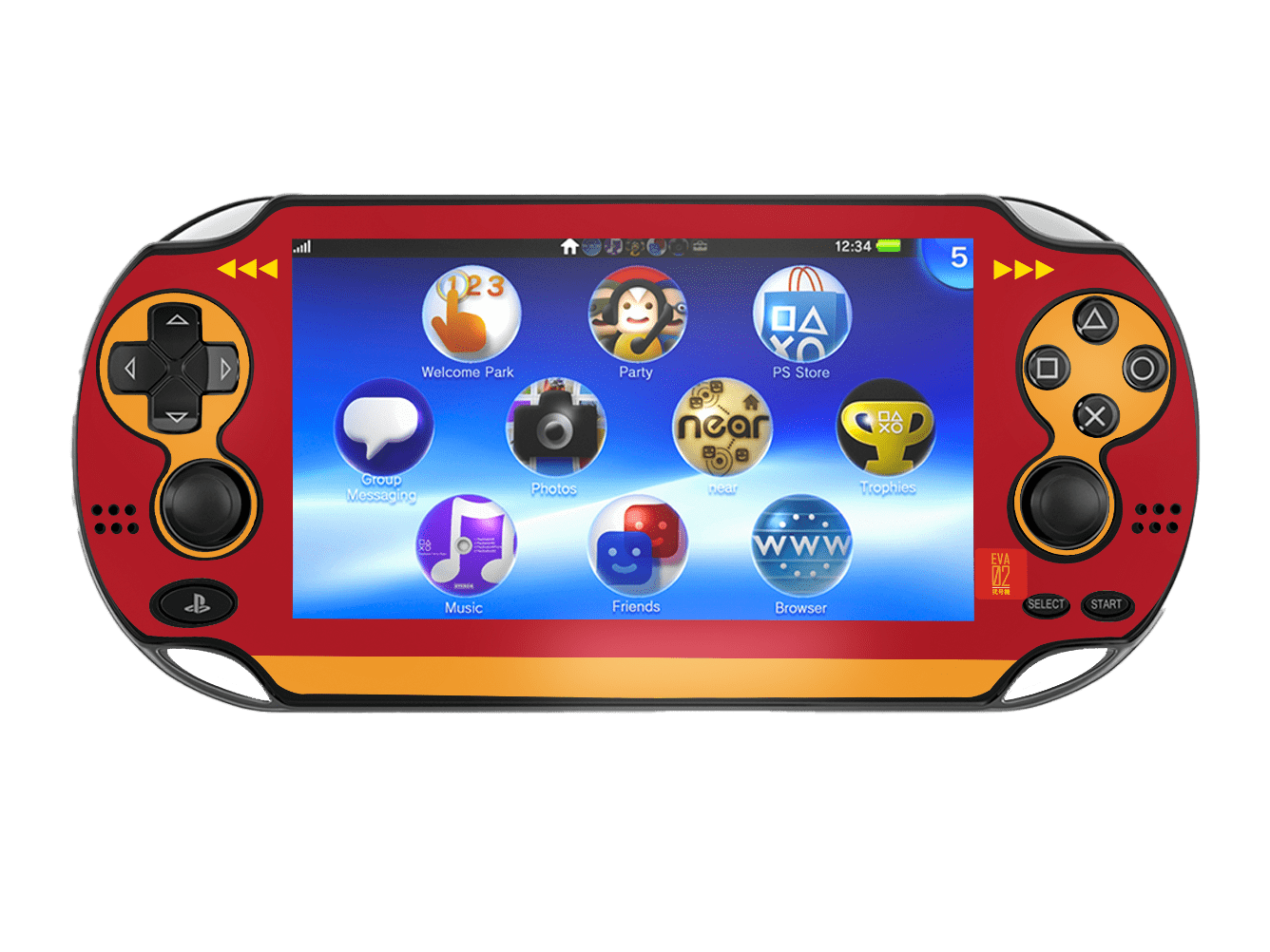 Evangelion eva 02 Skin Playstation Portable PSVita Fat