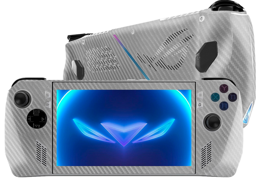 Skin fibra carbono gris para Asus ROG Ally de Xonebrand