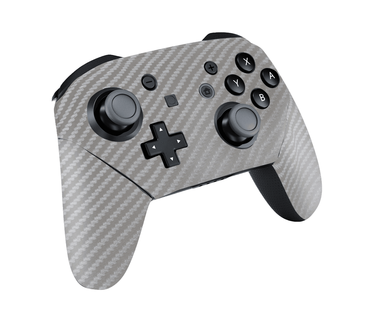 Fibra Carbono Gris Skin Nintendo Switch Pro Controller