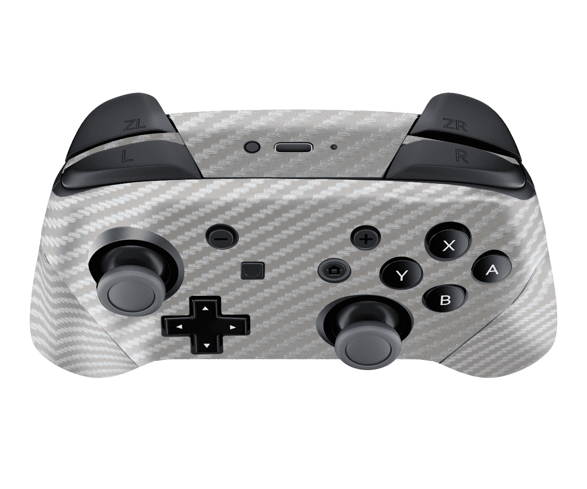 Fibra Carbono Gris Skin Nintendo Switch Pro Controller