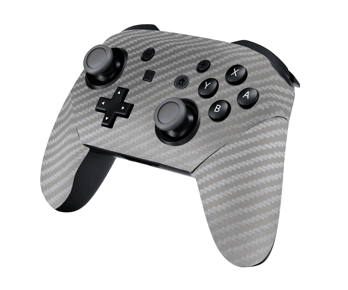 Fibra Carbono Gris Skin Nintendo Switch Pro Controller