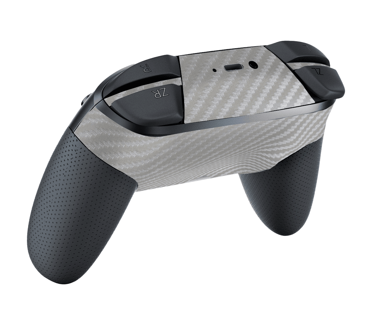 Fibra Carbono Gris Skin Nintendo Switch Pro Controller Xonebrand