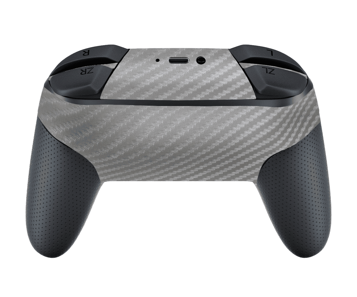 Fibra Carbono Gris Skin Nintendo Switch Pro Controller Xonebrand