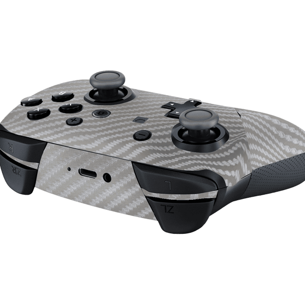 Fibra Carbono Gris Skin Nintendo Switch Pro Controller