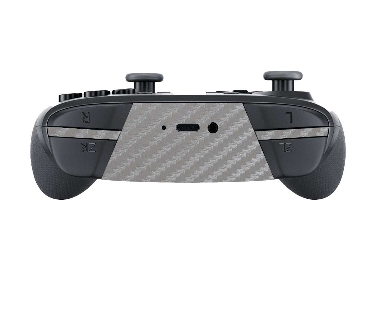 Fibra Carbono Gris Skin Nintendo Switch Pro Controller