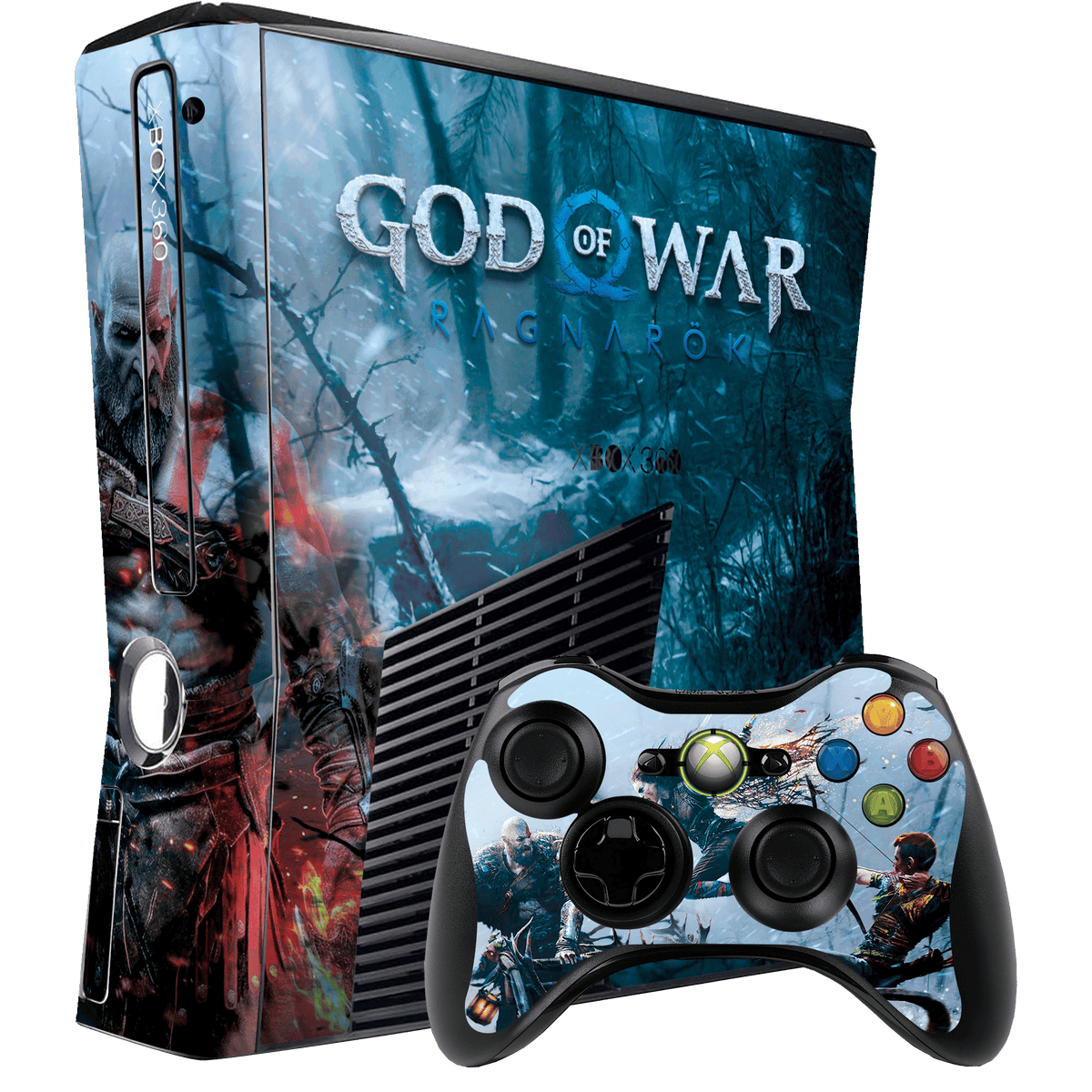God of War Ragnarok Skin Xbox 360 Slim Xonebrand