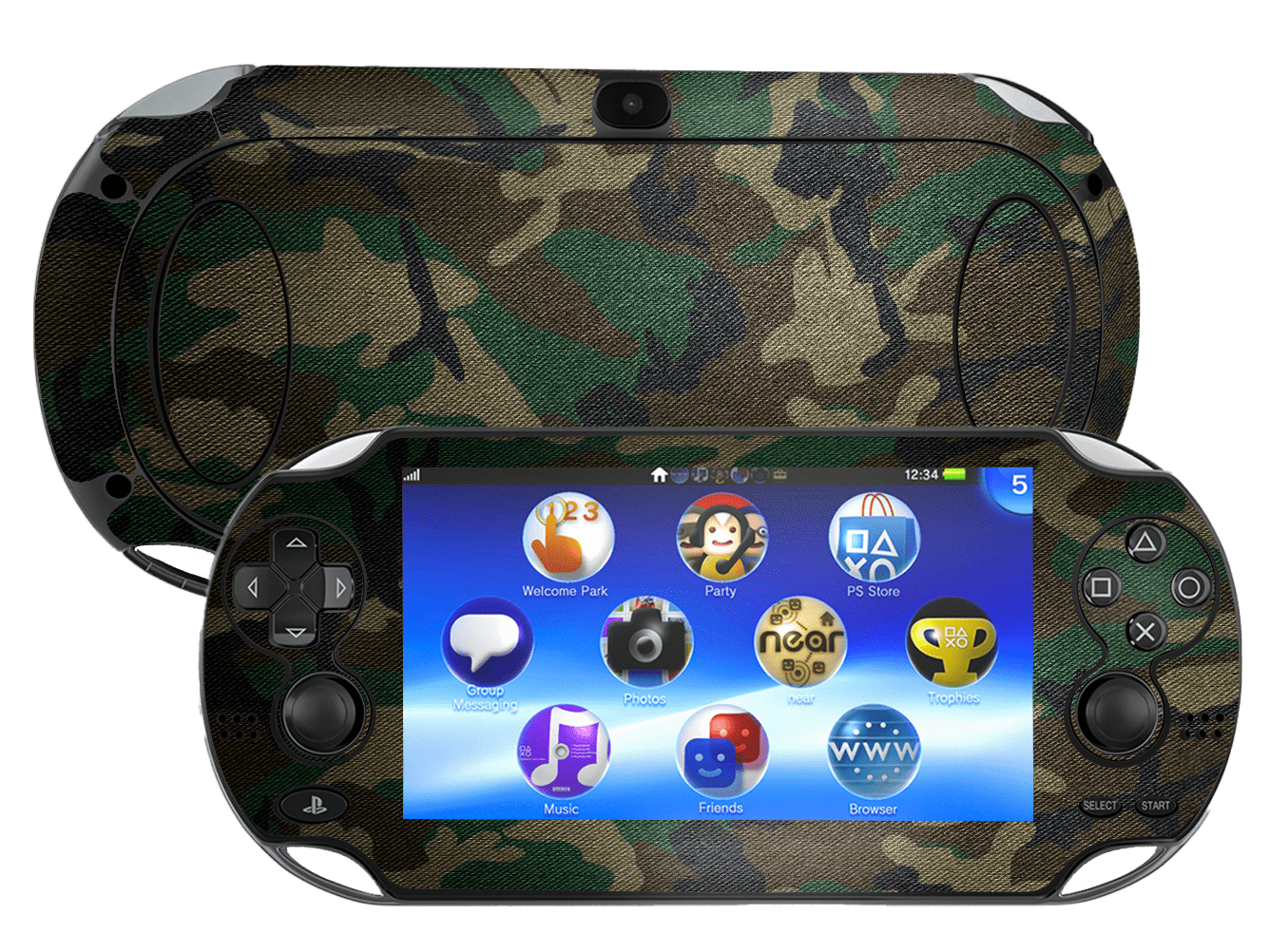 Camuflado Verde Skin Playstation Portable PSVita Fat