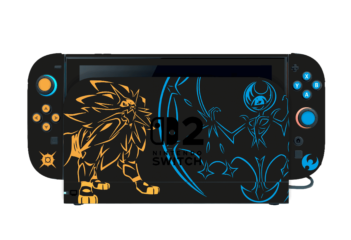 Pokemon Sol & Luna Skin Nintendo Switch 2 (2025) Xonebrand
