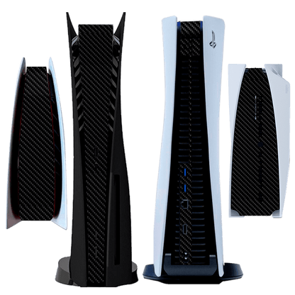 Fibra Carbono Negro Central PS5 Bundle Skin