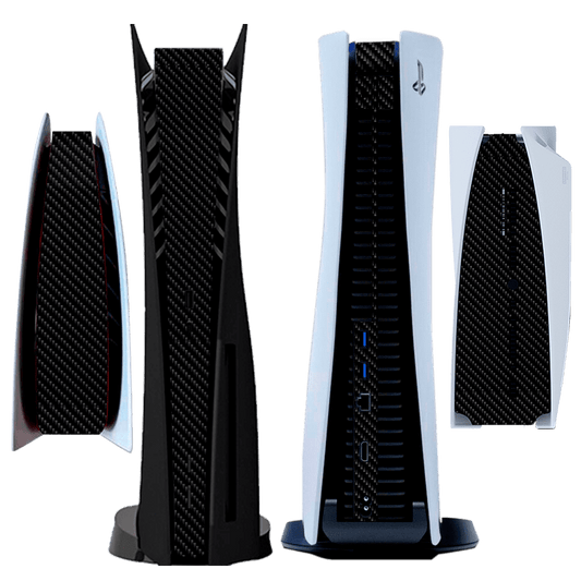 Fibra Carbono Negro Central PS5 Bundle Skin