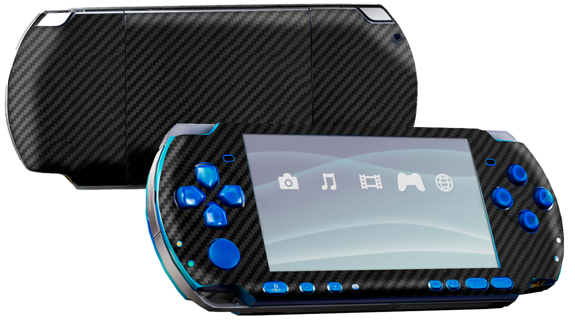 Fibra Carbono Negro Skin Playstation Portable (PSP)