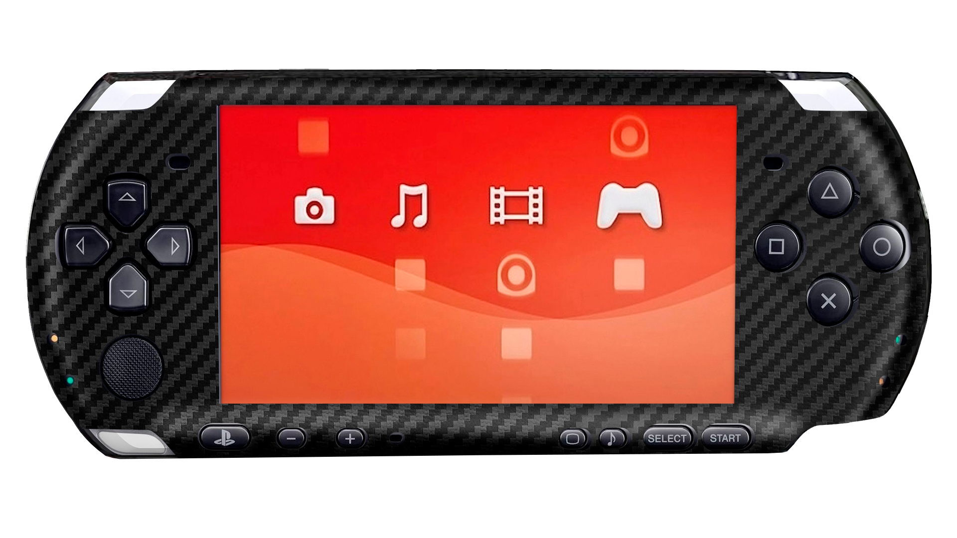 Fibra Carbono Negro Skin Playstation Portable (PSP)