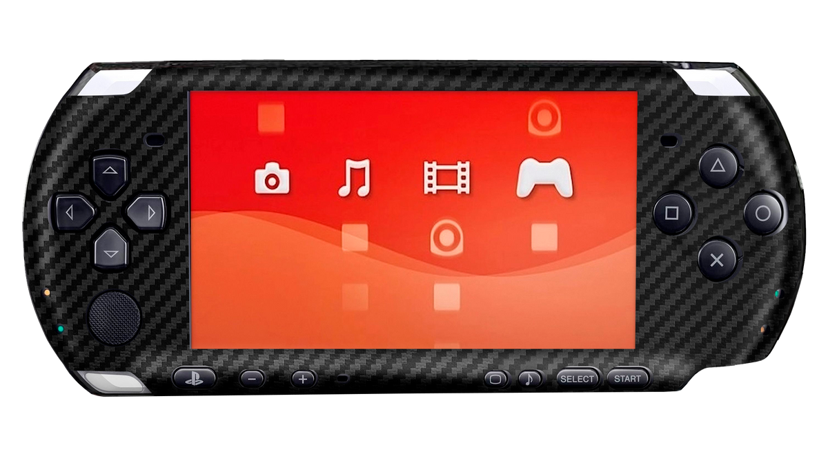 Fibra Carbono Negro Skin Playstation Portable (PSP) Xonebrand