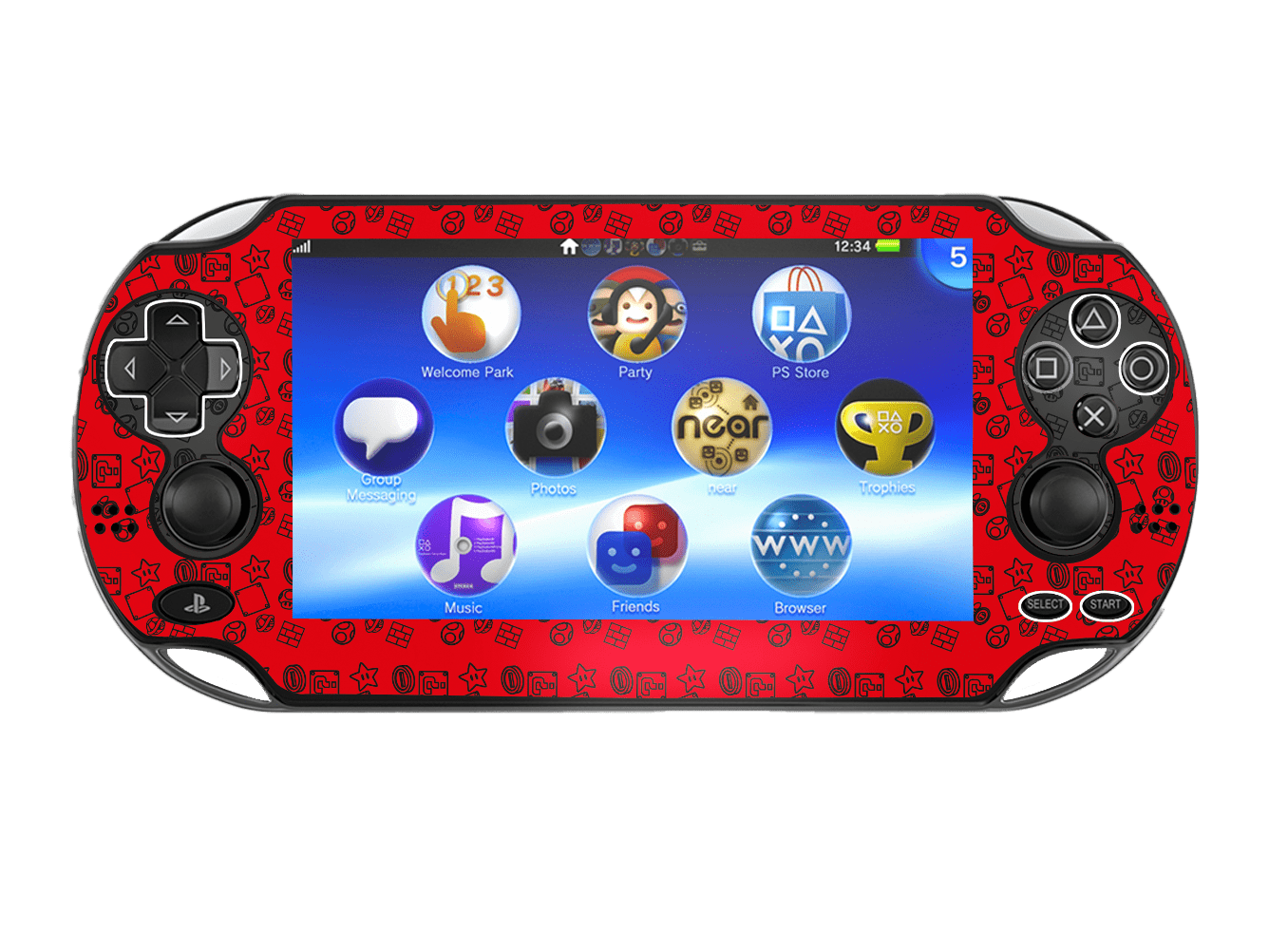 Mario Bros Skin Playstation Portable PSVita Fat