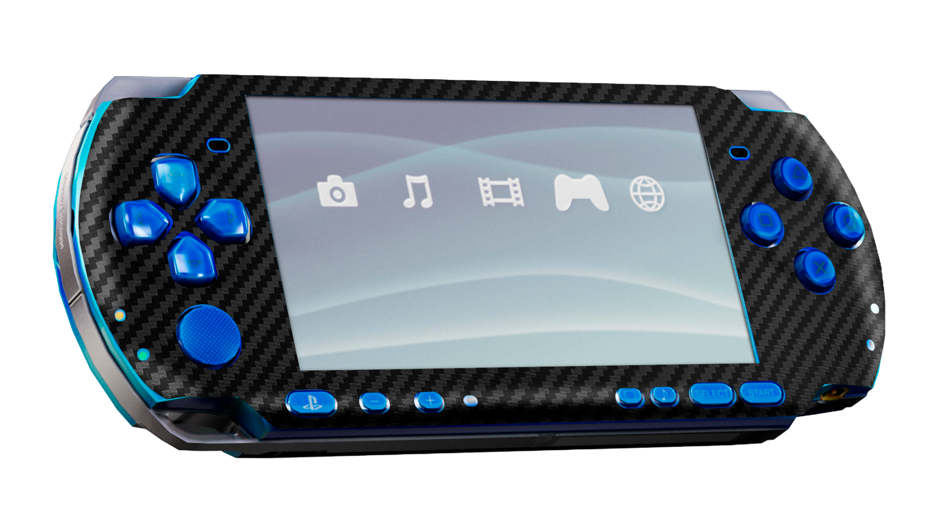 Fibra Carbono Negro Skin Playstation Portable (PSP)