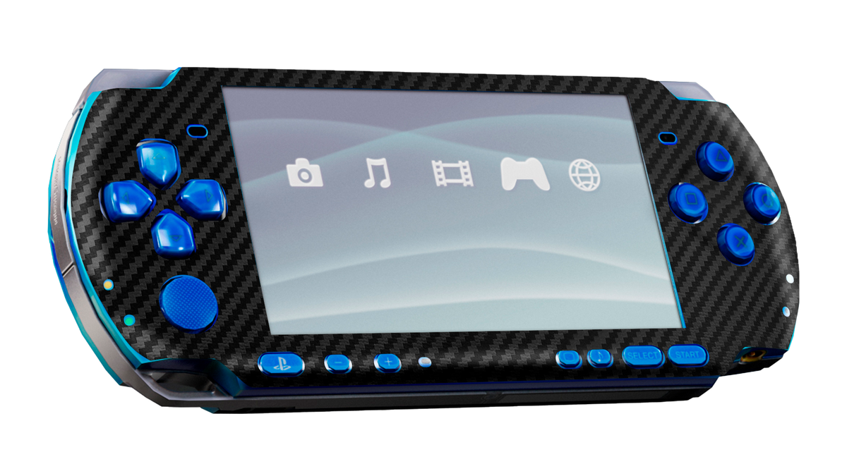 Fibra Carbono Negro Skin Playstation Portable (PSP) Xonebrand
