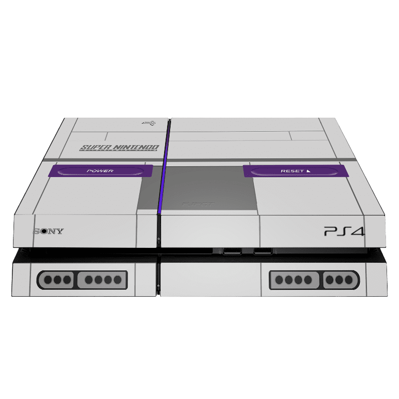 SNES Skin Playstation 4 Fat Xonebrand